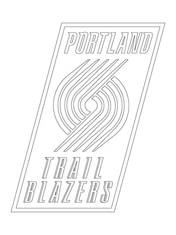 Portland Trail Blazers Logo  Coloring Page